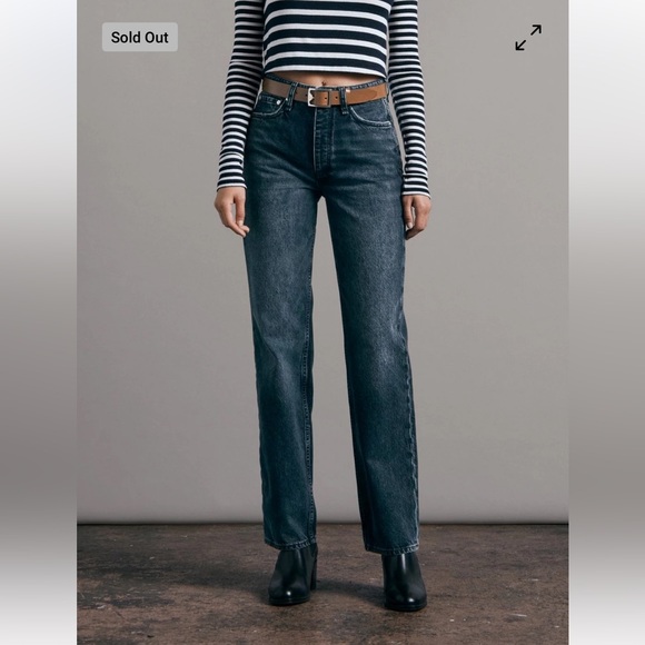 NWT Rag & Bone Alex High Rise Straight Jeans (Color Dekalb) (size 24) - Picture 1 of 10